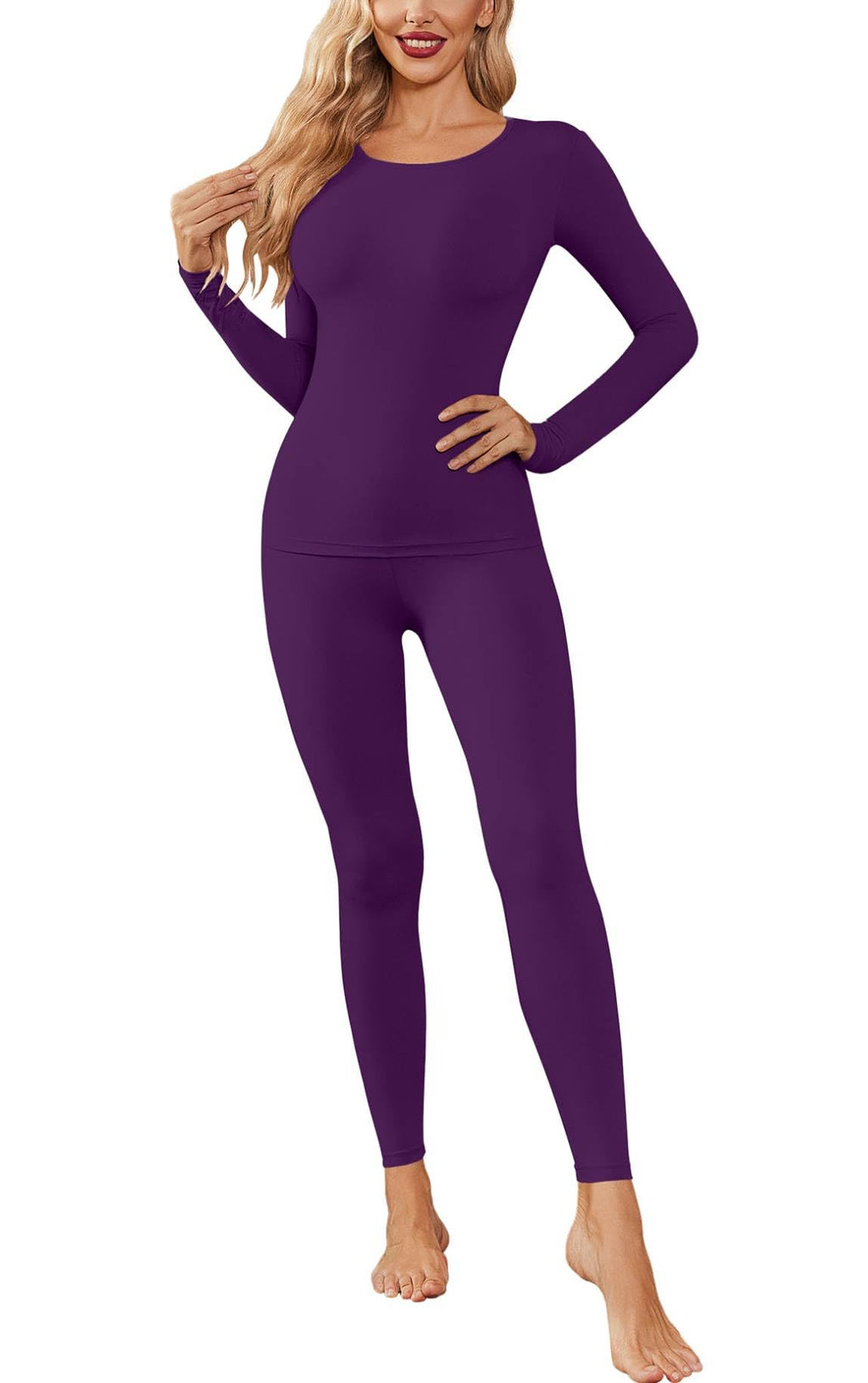 Thermal Underwear for Women Long Johns Base Layer Pajama Sets Cold Weather | Thermal clothes for women, soft stretchy feel, base layering, home lounging, sleep, daily wear, outdoor use, winter wear