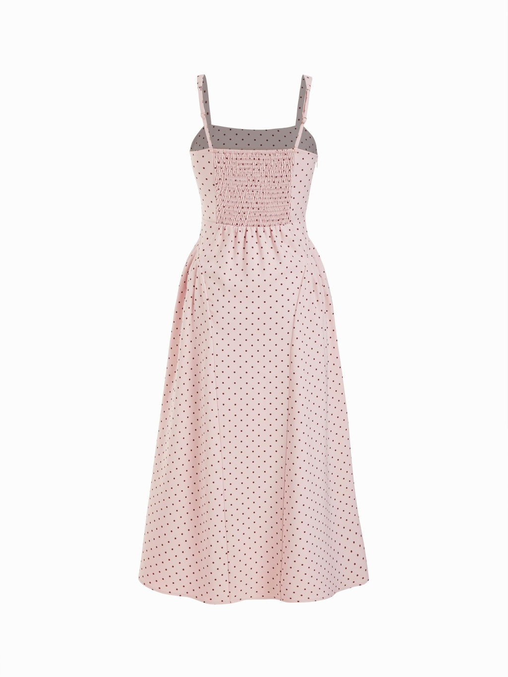 CIDER Womens Polka Dots Summer Casual Dresses Square Neck Sleeveless Midi A Line Elegant Dress