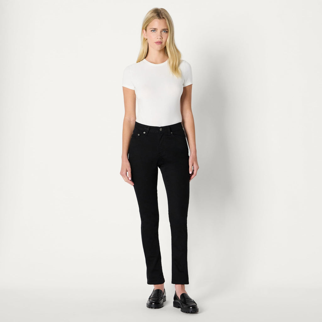 Amazon Essentials Women's Medium Stretch Slim-Fit Mid-Rise Straight Leg Jeans