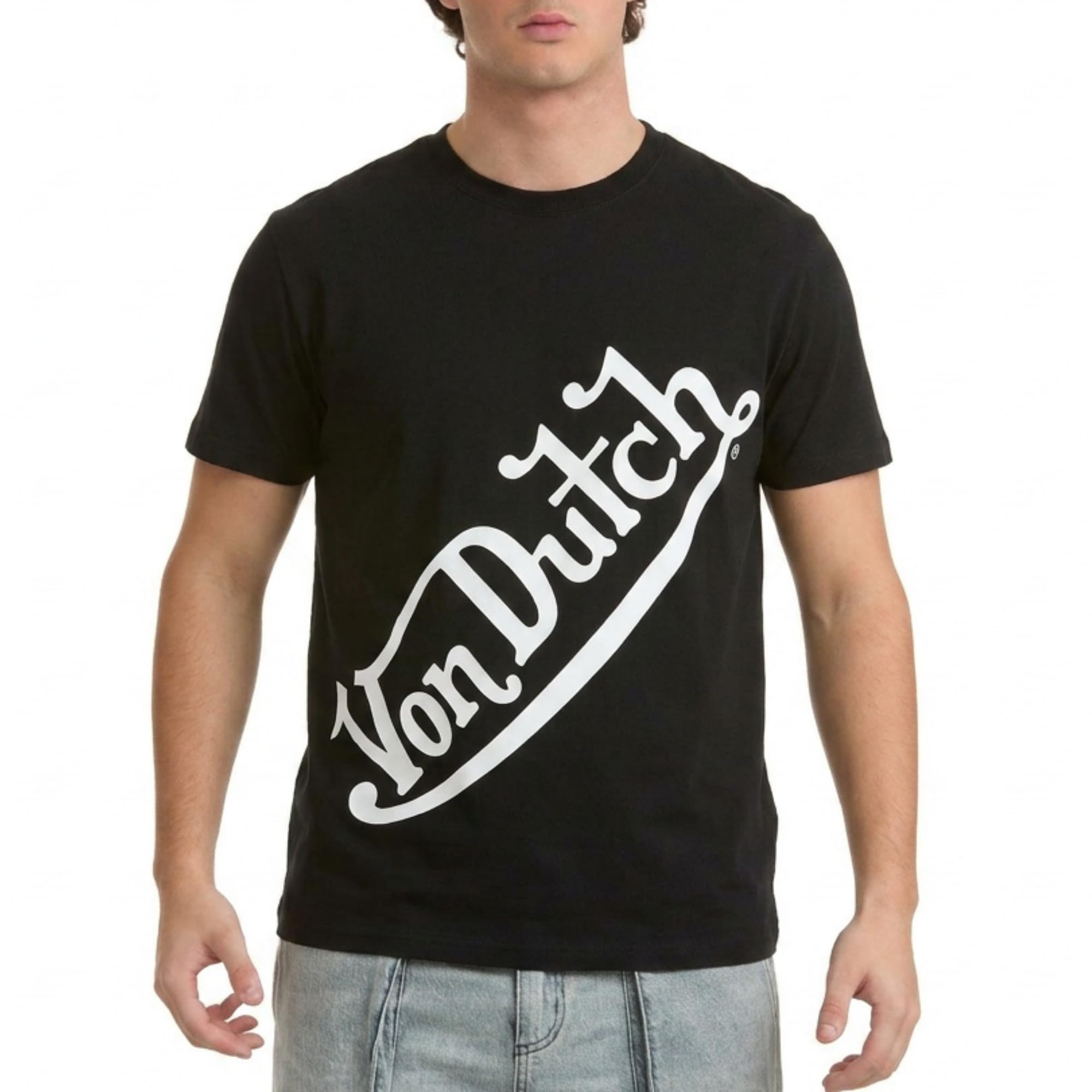 Von Dutch Men's Classic Crew Neck Graphic T-Shirt | Oversized Fit | Signature Logo | Originals Collection | Multiple Colors