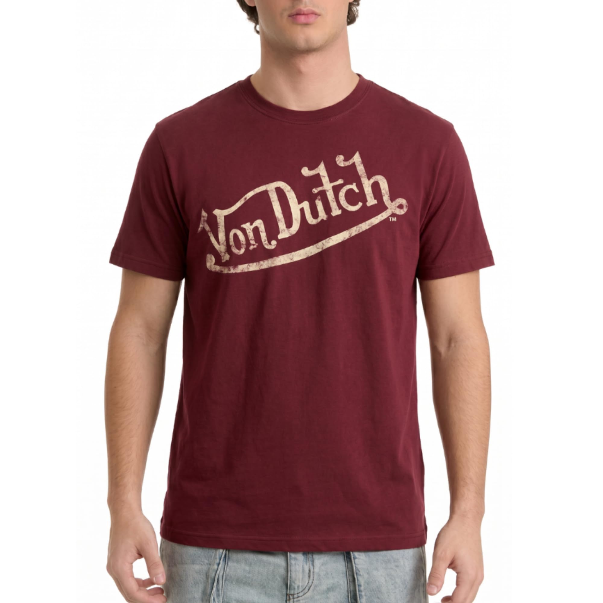 Von Dutch Men's Classic Crew Neck Graphic T-Shirt | Oversized Fit | Signature Logo | Originals Collection | Multiple Colors