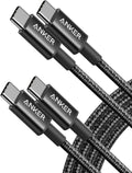 Anker USB C to USB C Cable, 60W Fast Charging Cable (2-Pack, 6 ft, Black) | For iPhone 17 Series, iPad mini 6, and More