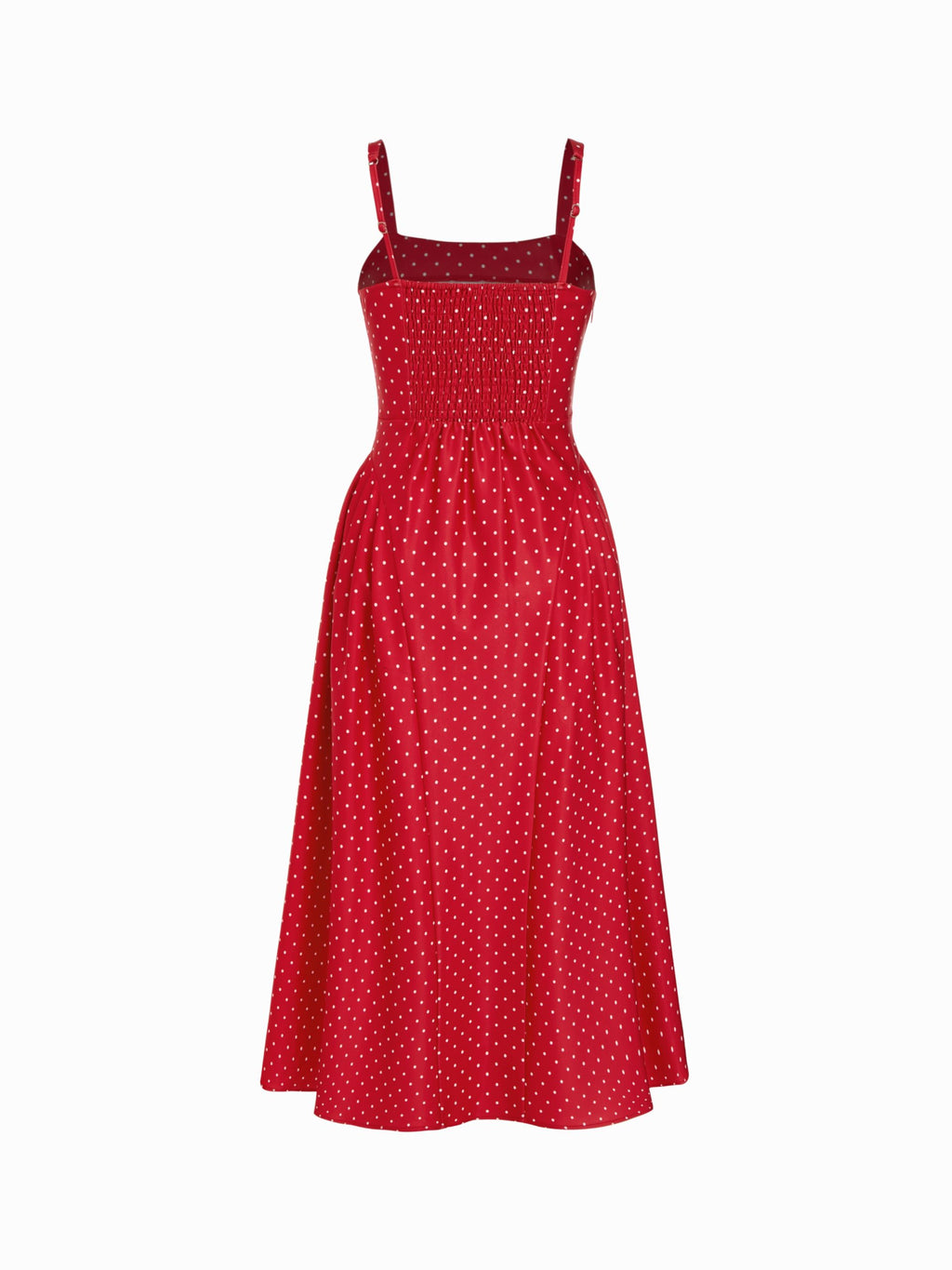 CIDER Womens Polka Dots Summer Casual Dresses Square Neck Sleeveless Midi A Line Elegant Dress
