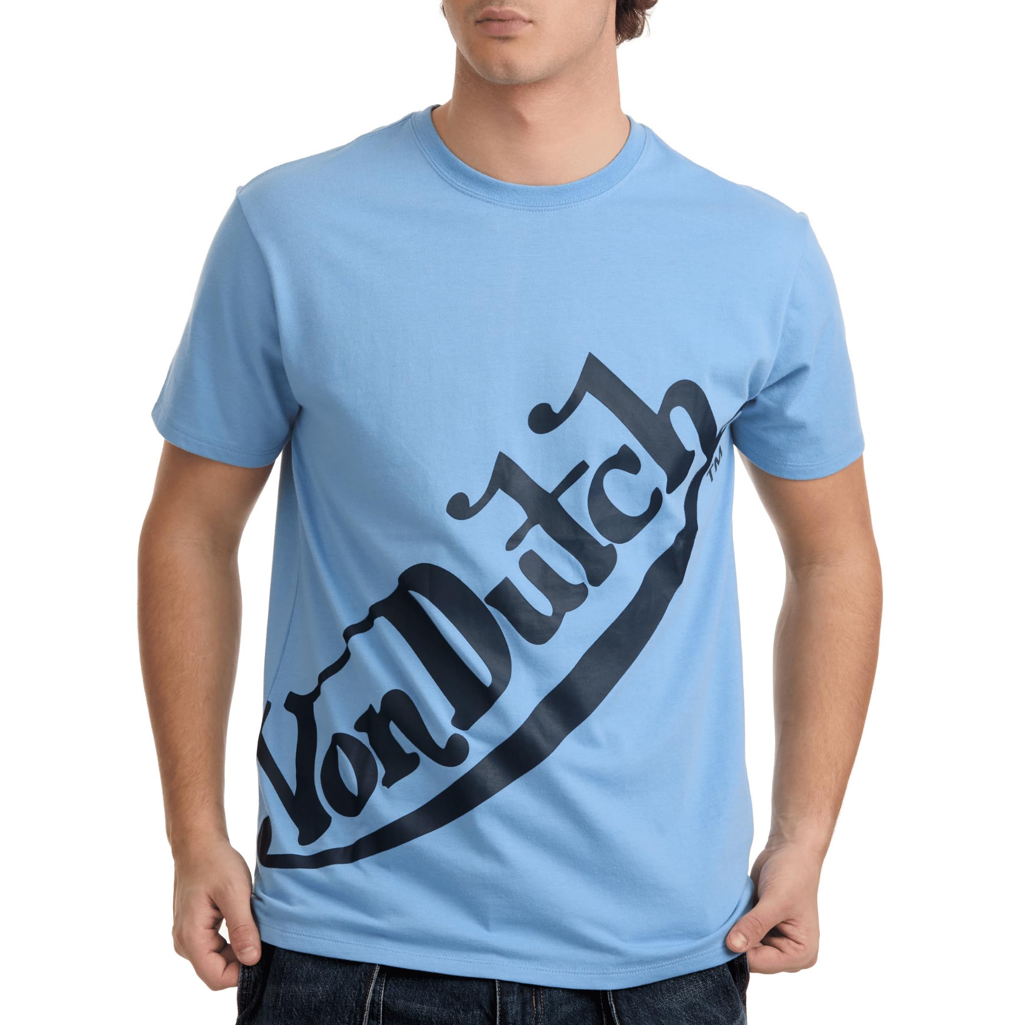 Von Dutch Men's Classic Crew Neck Graphic T-Shirt | Oversized Fit | Signature Logo | Originals Collection | Multiple Colors