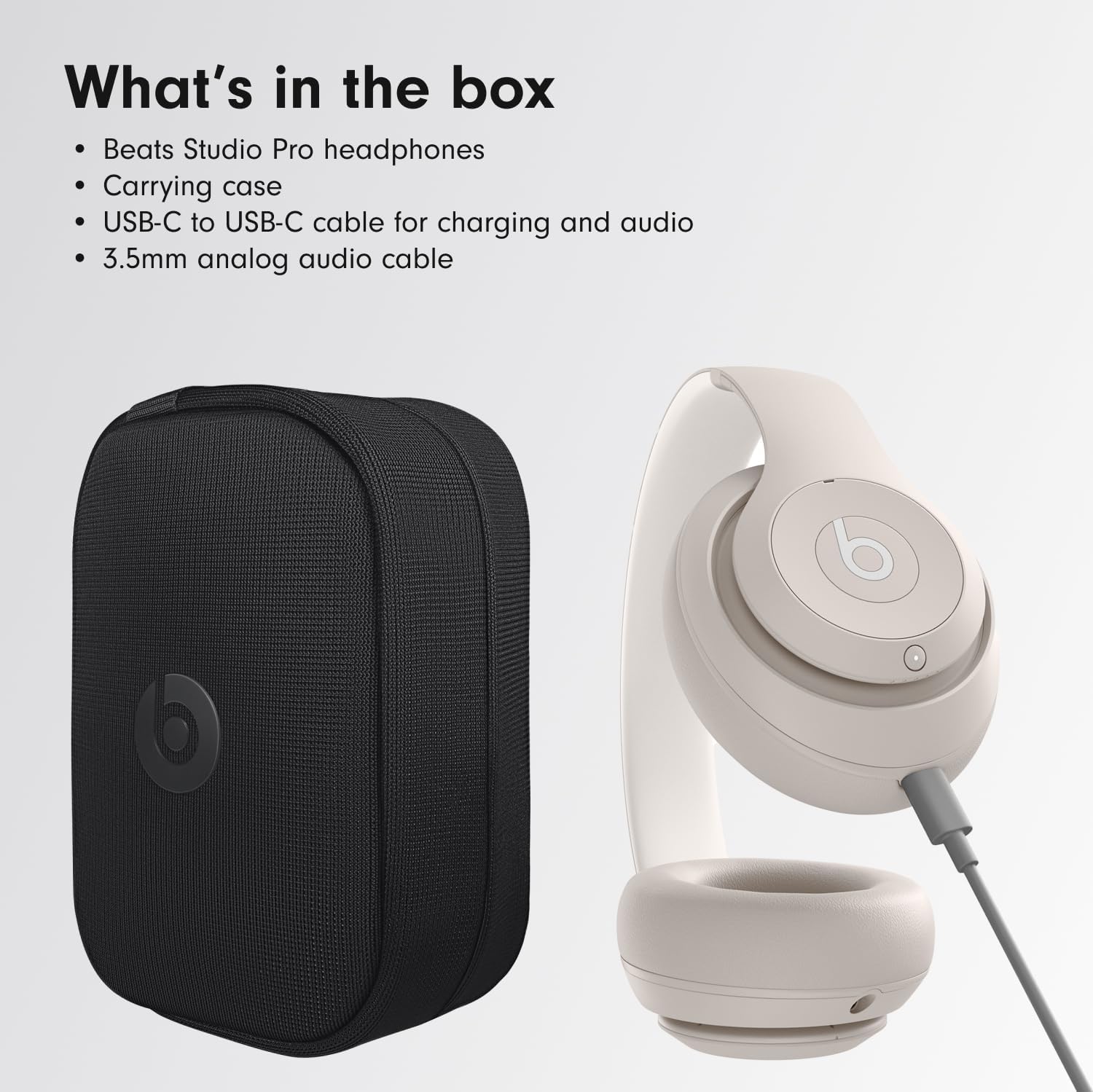 Beats Studio Pro Premium Wireless Over-Ear Headphones- Up to 40-Hour Battery Life, Active Noise Cancelling, Great for Travel & Commuting, USB-C Lossless Audio, Apple & Android Compatible -Black | Over-ear audio with active noise canceling, 40-hour battery