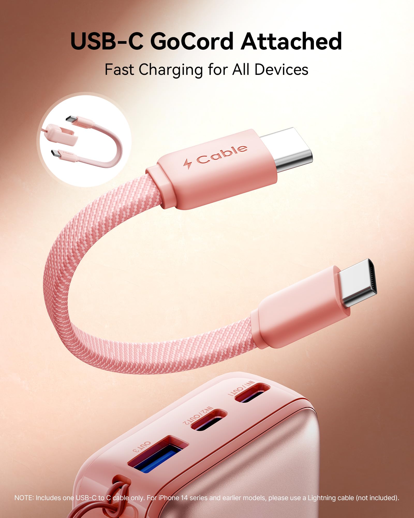 INIU Portable Charger, Ultra Mini 10000mAh 45W Fast Charging Power Bank | Flight-Safe, USB-C Cable, Travel Essential, 45W Battery Phone Pack for iPhone 17 16 Samsung S26 Google iPad etc