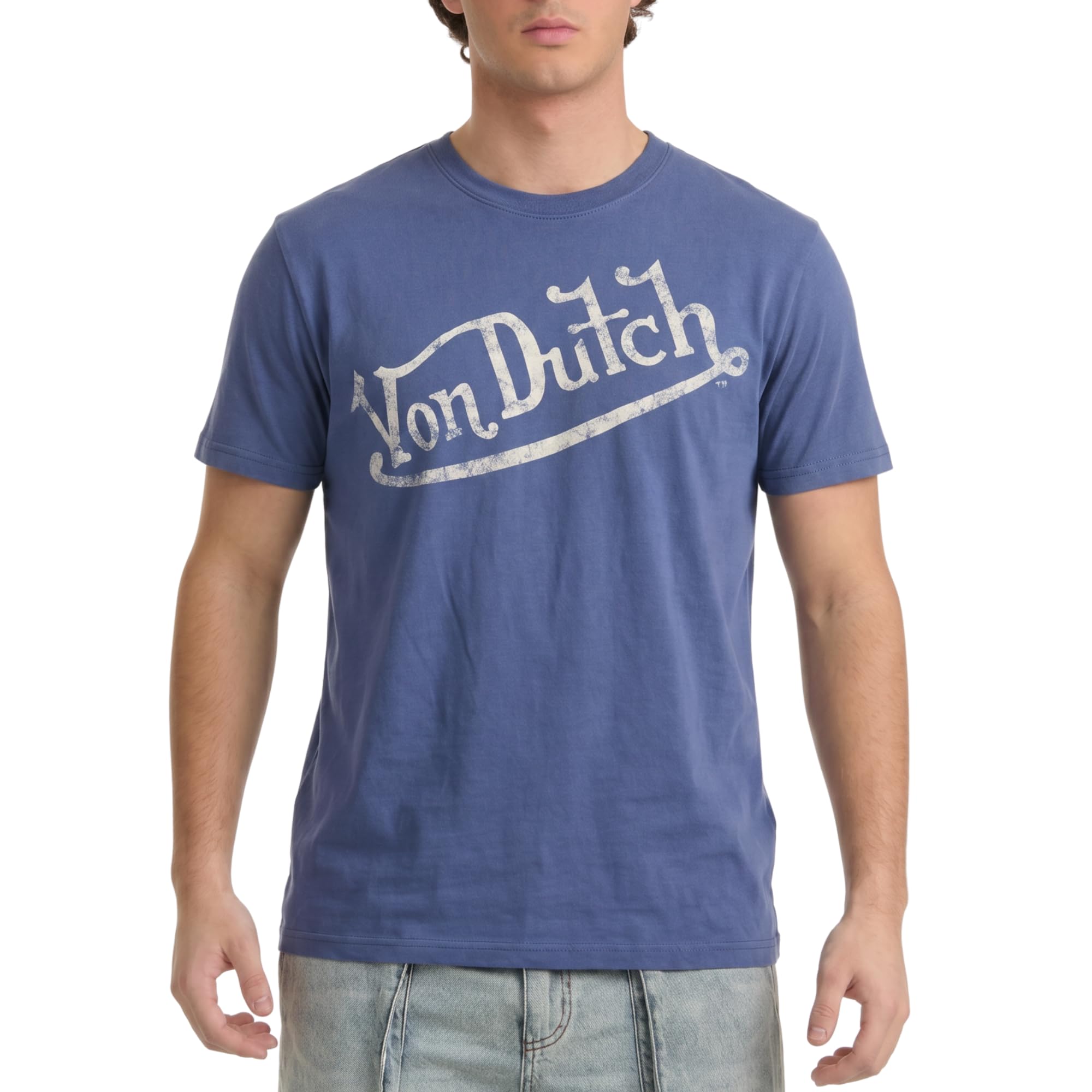 Von Dutch Men's Classic Crew Neck Graphic T-Shirt | Oversized Fit | Signature Logo | Originals Collection | Multiple Colors