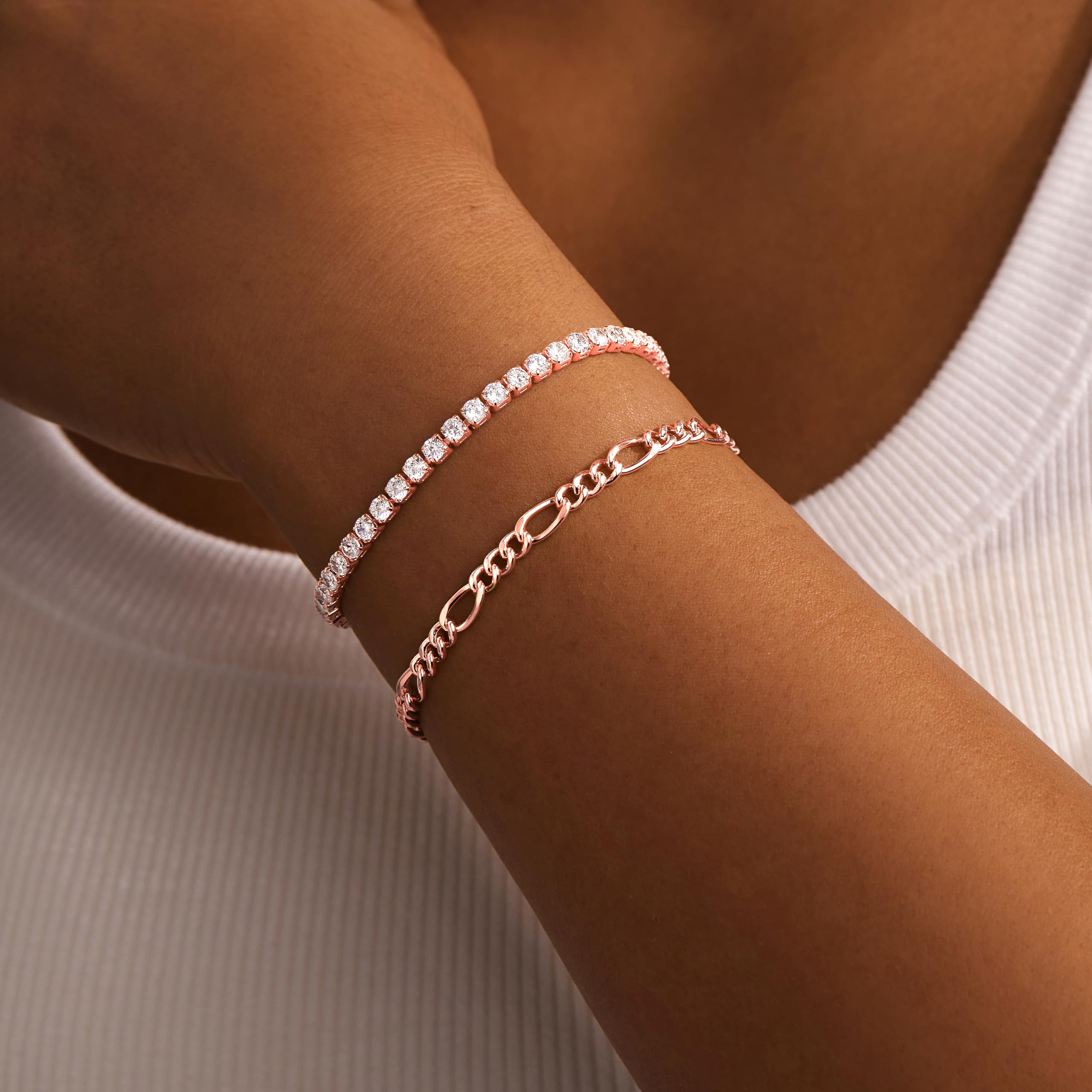 Gokeey Gold Bracelets Set for Women Non Tarnish, Waterproof 14K Gold Plated Sterling Silver Chunky Cuff Bracelet Stackable Gold Bangles Bracelet for Women Trendy Fashion Accessories Tie Knot Cuban Rope Paperclip Beaded Bracelet Stack Jewelry Mothers Day G