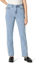 Amazon Essentials Women's Medium Stretch Slim-Fit Mid-Rise Straight Leg Jeans