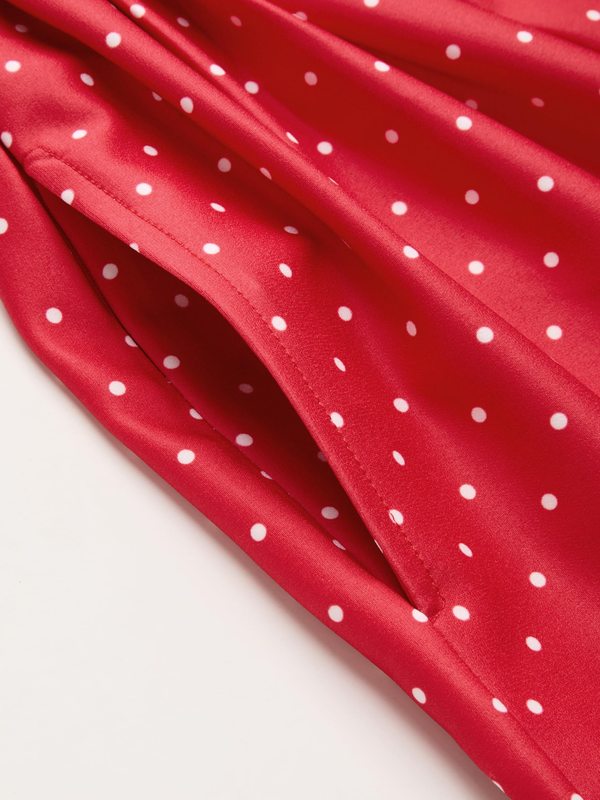 CIDER Womens Polka Dots Summer Casual Dresses Square Neck Sleeveless Midi A Line Elegant Dress